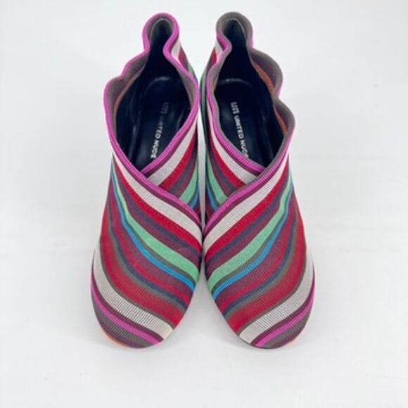 United Nude Boots Fold Mid Multi Color Ankle Bootie Size 9 EU 40 - Picture 7 of 9
